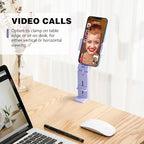Perilogics Airplane Phone Holder Mount Universal in Flight Hands Free Viewing with Multi-Directional Dual 360 Degree Rotation (Lavender)