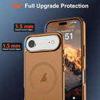 SUPFINE Magnetic for iPhone Air Case (Compatible with MagSafe)(Military Grade Drop Protection) Slim Translucent Matte Shockproof with Anti-Fingerprint Phone Cover for 17 Air,Brown