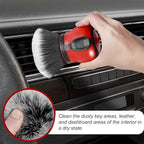 AUCELI Car Detailing Brush, Ultra Soft Auto Interior Dusting Brush with Storage Rack, Car XL Synthetic Brush Cleaning Tool, Universal Covers Large Area Inside or Outside Vehicles(Red/Style A)