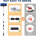 70" Car Wash Brush with Long Handle and 12" Soft Bristle Brush Head, Water Flow-Thru Car Cleaning Brush with Hose Attachment for Cleaning Car, RV, Truck, Boat, Camper, House Siding and More