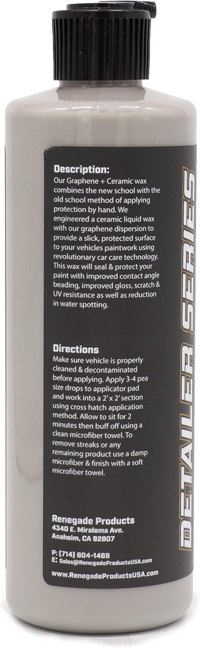 Graphene Ceramic Wax with Sio2, 1 Year Coating For Enthusiasts And Professionals