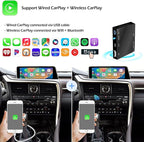 Compatible with Lexus Wireless CarPlay + Android Auto + Mirrorlink Retrofit Kit, Support NX UX LC RC 2014-2019, ES 2015-2019, GS LS RX LX 2016-2019 with Joystick/Small Touchpad