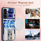 for Samsung Galaxy A36 5G Phone Case - Compatible with MagSafe Women Girls Boys Cute Magnetic Protective Cover Cool Blue Unique Heavy Duty Shockproof Design for Samsung A36 5G Cases 6.7"