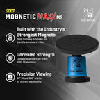 Mob Armor MobNetic Maxx MS - MagSafe Compatible Car Phone Mount w/ 90º Tilt, 360º Rotation & Durable Aluminum Build, Magnetic Holder for iPhone & Android Devices, USA Assembled - Blue