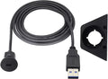 zdyCGTime USB C to USB 3.0 A Threaded Flush Mount Waterproof Cable Adapter USB 3.0 Male to USB C Female Panel Mount Extension Cable, for Car Boat Truck Yacht Motorcycle, (1.5M/5Ft)