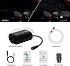 6W Small Size Starlight Headliner Kit, 350pcs*9.8ft Fiber Optic Car Ceiling Lights with Twinkle & Music Sync, APP & Remote Control Control for Car/Home Decoration, RGBW Starlight Engine