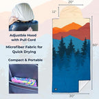Gone For a Run Car Seat Towel Cover – Hooded Moisture-Wicking Microfiber Seat Protector – 30" x 60" – for Runners and Outdoor Enthusiasts – Sedona