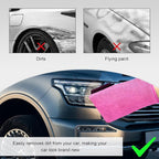 2 PCS Clay Mitt, Scratch-Free Microfiber Clay Bar Alternative Mitt Car Detailing Glove, Car Cleaning & Polishing Tool Clay Eraser Mitt for Paint Glass Wheels, Car Accessories (Purple)