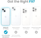 Speck Presidio2 Grip iPhone 15 Case - 6.1 inch - Compatible with iPhone 14 & 13 - Bleached Bone/Heirloom Gold/Hazel Brown