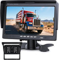 Backup Camera Monitor Kit,7" HD 1080P Monitor,IP69 Waterproof Rearview Reversing Rear View Camera for Truck Trailer Semi-Trailer Box Truck RV Pickup Truck,Easy Installation (Single Cam)