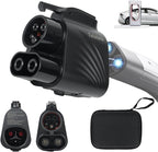 NACS to CCS1 Adapter for Tesla Supercharger - 250KW Max DC 500A 1000V, Compatible with Ford GM Hyundai Kia Rivian EVs,V3/V4 Charging Station Accessory, EV Car Charger Accessories