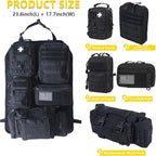 Universal Tactical Seat Back Organizer Vehicle Molle Panel Organizer Storage Bag with 5 Detachable Molle Pouch for All Vehicel Such as Jeep,Truck,SUV, Car, Ford,Chevy etc