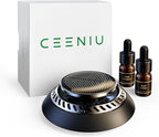 Ceeniu Car Air Fresheners, 2024 New Model, Solar-Powered, Aluminum Alloy, Fragrance DIY, 2 French Essential Oils, Premium Car Accessory, F21 Car fresheners, Car Diffusers for Essential Oils