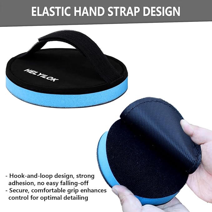 4" Clay Bar Pad | Synthetic Clay Disc Kit with Hand-Strap Applicator | Fine Grade Magic Clay Scrubber Pad for Car Detailing, Cleaning, Polishing, Paint Correction, and Deep Gloss Finish