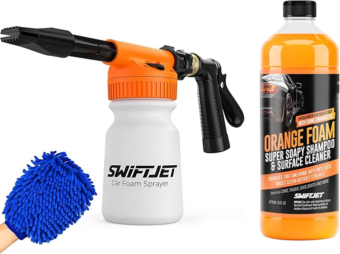 SwiftJet Car Wash Kit Bundle - Foam Gun and 16oz Soap
