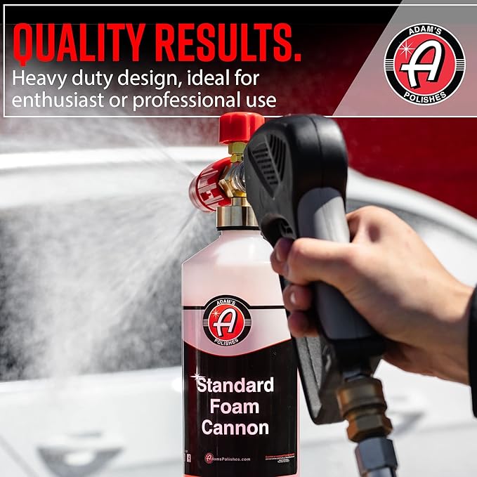 Adam's Polishes Standard Foam Cannon - Foam Cannon Soap Sprayer for Car Wash, Patio & House Cleaning | Sprayer Cleaner Cannister for Pressure Washer
