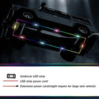 RGB Rock Lights for Trucks, 8 Pods 5-Sided LED Underglow Lights with App/RF Remote Control, 160° Wide Angle Music Sync Neon Exterior Light Kit, IP67 Waterproof, No-Drill for Jeep SUV ATV UTV Boat
