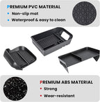 3PCS Center Console Organizer Compatible with 2019-2024 2025 Toyota RAV4 Driver's Drawer Box Storage Tray Insert Secondary Storage Box Interior Accessories