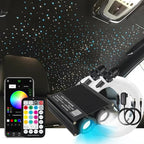 AKEPO New 32W Dual-Head Dual Color RGBW Fiber Optic Lights, 860pcs of Mixed 3 Diameter Optical Fibers in 9.8ft+Music Sound Activated Fiber Optic Star Ceiling Sky Light Kit for Car Headliner Star/Home