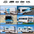 Wired Backup Camera System with 10.1’’ IPS Monitor for Truck RV Trailer Bus, Rear View Camera, with Side Front View Camera, 4 Split Screen, Super Waterproof, Night Vision, Easy Installation AHD1080P