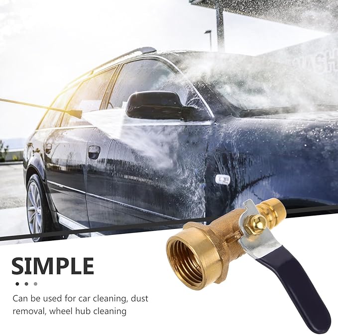 Luxshiny Car Wash Foam Gun Nozzle with Copper Valve 304 Stainless Steel Foam Sprayer Attachment Wide Flat Spray Head for Pressure Washer Exterior Car Cleaning