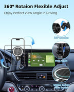 PZK Car Phone Mount for Honda Accord 2018-2022 Sport SE/EX/EX-L/Touring/LX Accessories 10th Gen Accord for 8-inch Screen Magnetic 15W Fast Wireless Charger Phone Holder 360° Rotation with Stroage Box