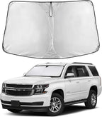 EcoNour Windshield Sunshade Compatible for Chevrolet Tahoe/GMC Yukon 2015-2018 2019 2020, Sun Visor for Front Windshield & Window Sun Shade Cover, UV Heat Blocker & Protector, Car Accessories