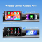 4-in-1 Wireless CarPlay Android Auto Adapter Magic AI Box Built-in Play Store Video Apps, Supports TF Card & USB Drive, USB/Type-C, Fits for Built-in Wired CarPlay Car