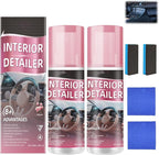 2Pcs Interior Detailer Spray,Car Interior Cleaner,Polishing Cleaner Car Interior Spray,Deep Cleaner Polishing,Tire Cleaner,Suitable for Cleaning Rubber, Plastic,Leather Surfaces Inside The Car