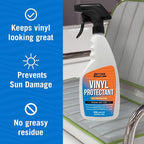 Boat Vinyl Cleaner Upholstery and Seat Cleaner Protectant for Marine Vinyl Windows and Pontoon Interiors Effective Boat Cleaning Supplies and Conditioner Products