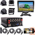 JOINLGO 4 Channel 256GB 1080P AHD HD Mobile Vehicle Car DVR Black Box Video Recorder Kit with 4pcs Waterproof Side Rear View Backup Night Vision Metal IR 2.0MP Car Camera 7" HD Car Monitor