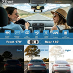 Dash Cam Front and Rear, 4K+1080P Dash Camera for Cars, 7Track Dual Car Camera with WiFi/APP Control, 64GB Card, 3.19" IPS Screen, WiFi, HDR, Night Vision, Parking Mode, Loop Recording