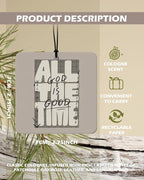 Neutral Christian Square Citrus Car Air Freshener 4 Pcs, Beige Religious Bible Verse Hanging Air Freshener for Cars Bathroom Dorm Books Decor, Christian Accessories Gifts for Women Men