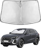 EcoNour Windshield Sunshade Compatible for Audi Q5 2018-2024 2025 2026, Sun Visor for Front Windshield & Window Sun Shade Cover, UV Heat Blocker & Protector, Car Accessories