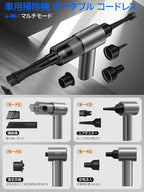 Mini Car Vacuum Portable Cordless with LED Light, 12000PA Powerful Suction, 80W High Power, One-Click Empty, Dual Hepa Filter, Car Vacuum Cleaner & Air Duster for Home, Desk, PC, Keyboard