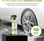 Wheel Cleaner – Full Spectrum Formula for Wheels, Rims, and Tire Sidewalls | Removes Dirt, Grease, Grime, and Brake Dust | Quick, Effective, and Safe for All Wheel Types (16 Fl Oz (Pack of 1))
