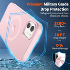 SUPFINE Magnetic for iPhone 11 Phone Case with Screen Protector (Compatible with MagSafe) (Military Grade Drop Protection) Translucent Matte Shockproof Phone Cover,Light Pink