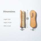 KONEX Nylon Fiber Economy Utility Cleaning Hand Brush | Heavy Duty Hand-Held Scrub Brush Stiff Bristles | Wooden Body, Ideal Scrub Brushes for Cleaning (Peanut Shaped) (Pack of 2)