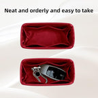 DGAZ Silk Purse Organizer Insert Fits LV Speedy 16/20/25/30/35/45 bags，Silky Smooth Bag Organizer，Luxury Handbag & Tote Shaper（Wine Red，New nano 16）