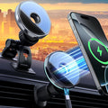 CRIENTEN for MagSafe Car Mount Charger, 15W Magnetic Wireless Car Charger & Magnetic car Phone Holder, 360° Adjustable car Vent Mount, Fast MagSafe Charger Car Accessories for iPhone 16 15 14 13 12