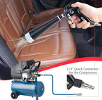 Car Cleaning Gun, Interior Detailing Dryer Air Blow Gun with 2 Nozzles, High Pressure Blower for Fast Dirt & Dust Removal, Works with Air Compressor