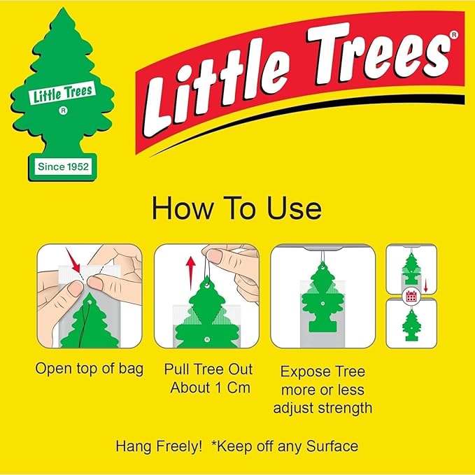 LITTLE TREES Car Air Freshener | Hanging Paper Tree for Home or Car | Coconut | 12 Pack (Packaging May Vary)