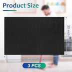 Newwiee 3 Pcs Extra Large Microfiber Cleaning Cloth 30" x 20" Washable Reusable Microfiber Towel Streak Free Lint Free Cloth for Cleaning Home Glass Office Window Bathrooms (Black)