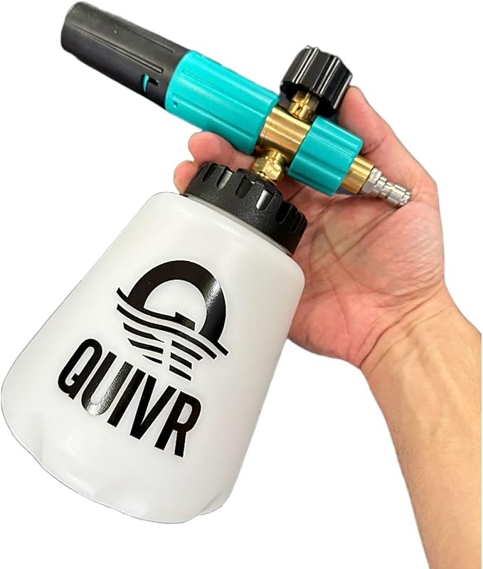 QUIVR Foam Cannon – Adjustable Foam Blaster for Pressure Washers, Professional Car Wash Tool for Thick Suds, Auto Detailing, Trucks, RVs, Boats, Motorcycles, and More