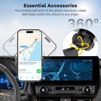 Car Phone Holder Fit for Toyota Grand Highlander 2024 w/Dash Tray Storge Box Organizer-Cell Phone Mount for Grand Highlander Accessories 12.3 inch Touch Screen 360 Degree Rotation