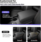 LUWU Center Console Cover Hidden Storage Box Compatible with 2026 Passport & 2023-2026 Pilot/Ridgeline Accessories Silicon Material Armrest Cover Center Console Hidden Organizer Box (2 in 1 Design)