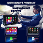 4G+64G Android13 7 Inch IPS Screen Wireless Apple CarPlay Android Auto Car Stereo for VW Jetta Seat Passat Tiguan CC Golf Skoda Radio with FM AM RDS BT GPS WiFi SWC Backup Camera MIC