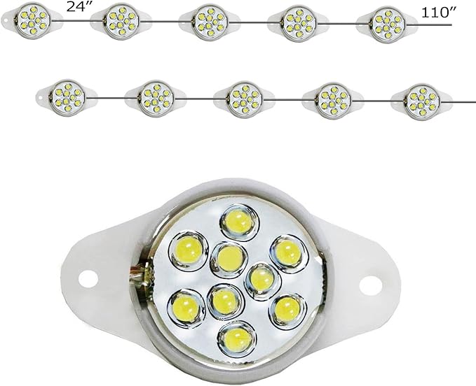 iJDMTOY Brabus Style 90-LED Under Car Foot Area Illumination LED Puddle Lights, Xenon White