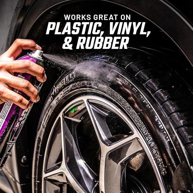 Slick Products Shine & Protectant Spray 17.35 FL OZ. - High Gloss Clear Coating Renew Vinyl, Plastic, Rubber, Trim, Tire, Car, Truck, Motorcycle, Dirt Bike (2-Pack)