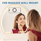 2 Pack Wall Mount Magnetic Phone Holder for iPhone 17/17 Pro/17 Pro Max/Air/16 15 14 13 12 Pro Max Plus mini, Hands-Free Magnet Shower Mirror Cell Phone Holder/Car Sticker Phone Stand, Black